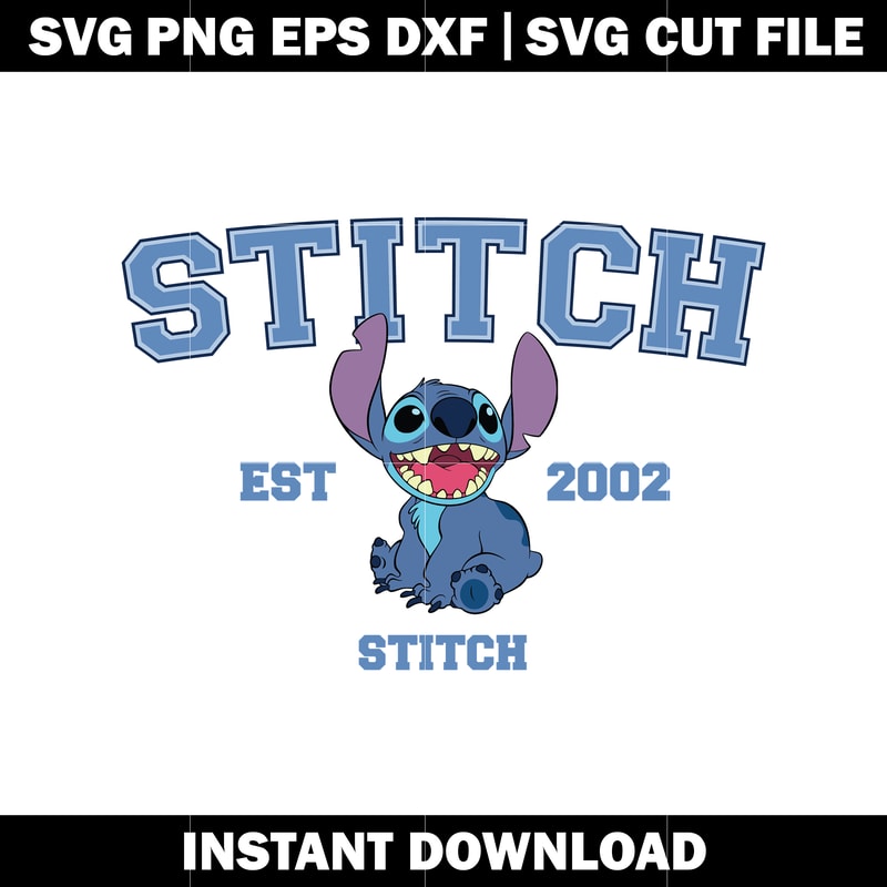 Stitch Disney Machine Embroidery Design svg