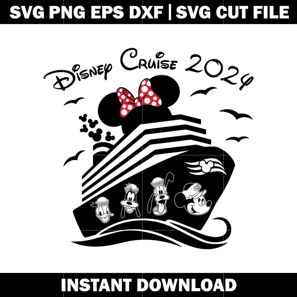 Minnie Disney Cruise ship svg