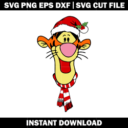 tigger christmas embroidery design svg, disney vacation svg, logo design svg, digital file, instant download.