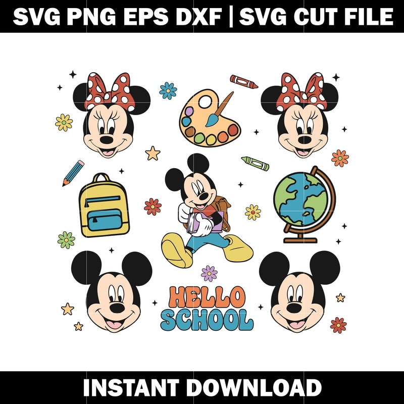 Free Cute Disney Mickey And Minnie Mouse svg