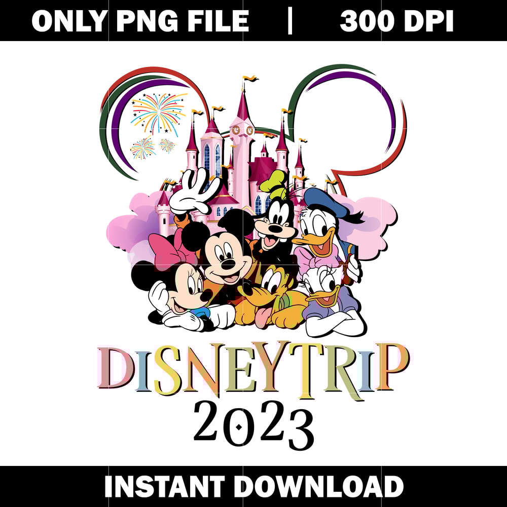 Mickey Disney Family Vacation 2023 png