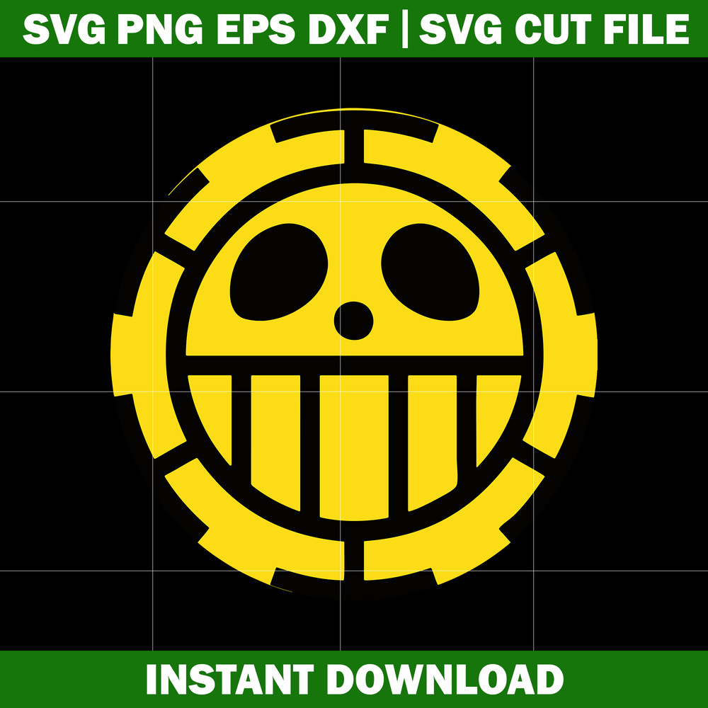 Logo One Piece Trafalgar Law pirate Svg