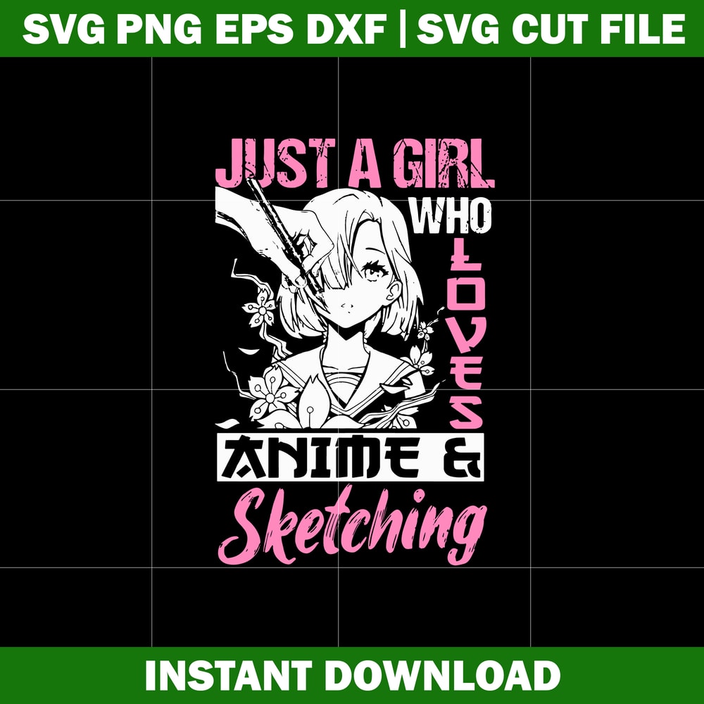 Otaku Just A Girl Who Loves Anime Svg