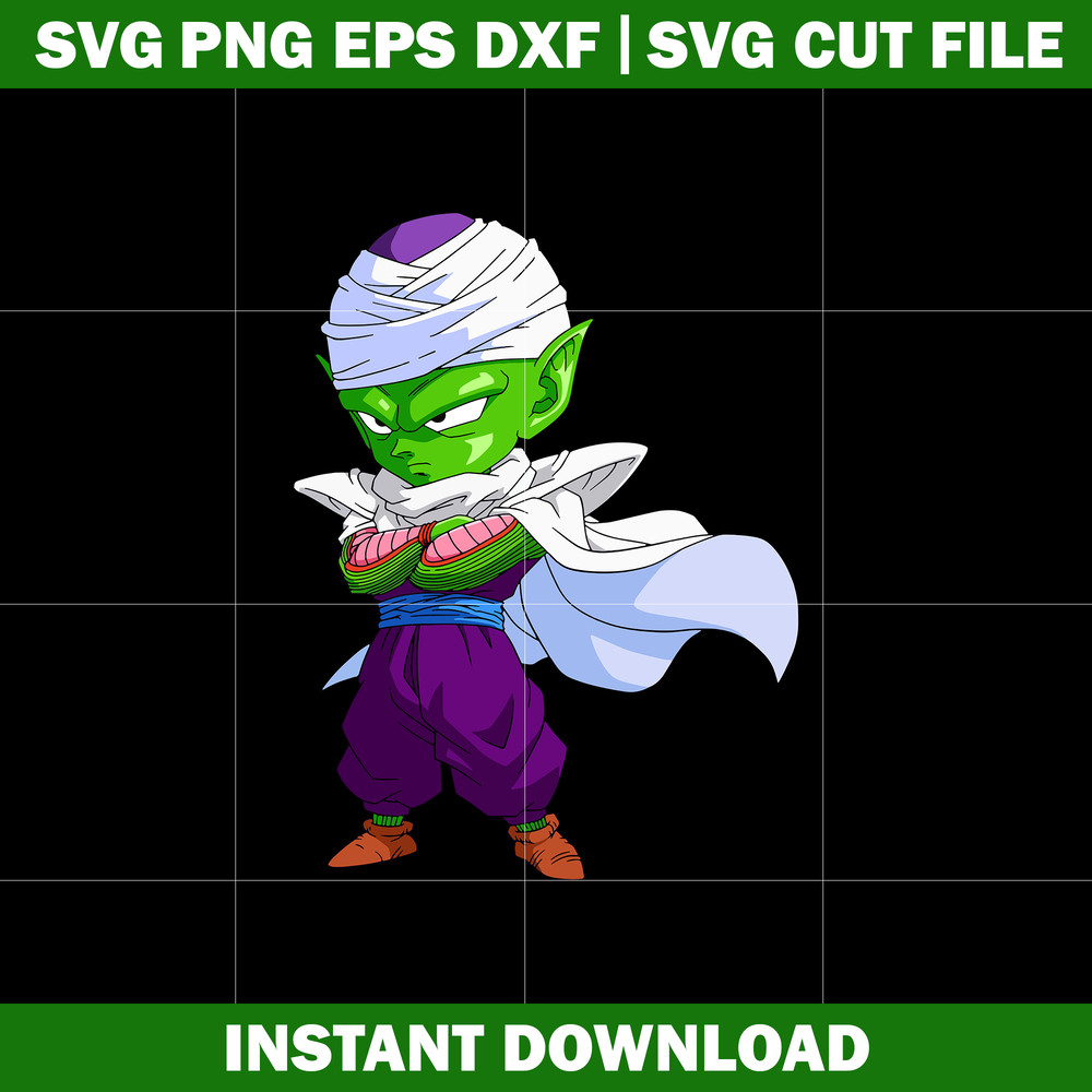 Piccolo Dragon Ball Chibi Svg