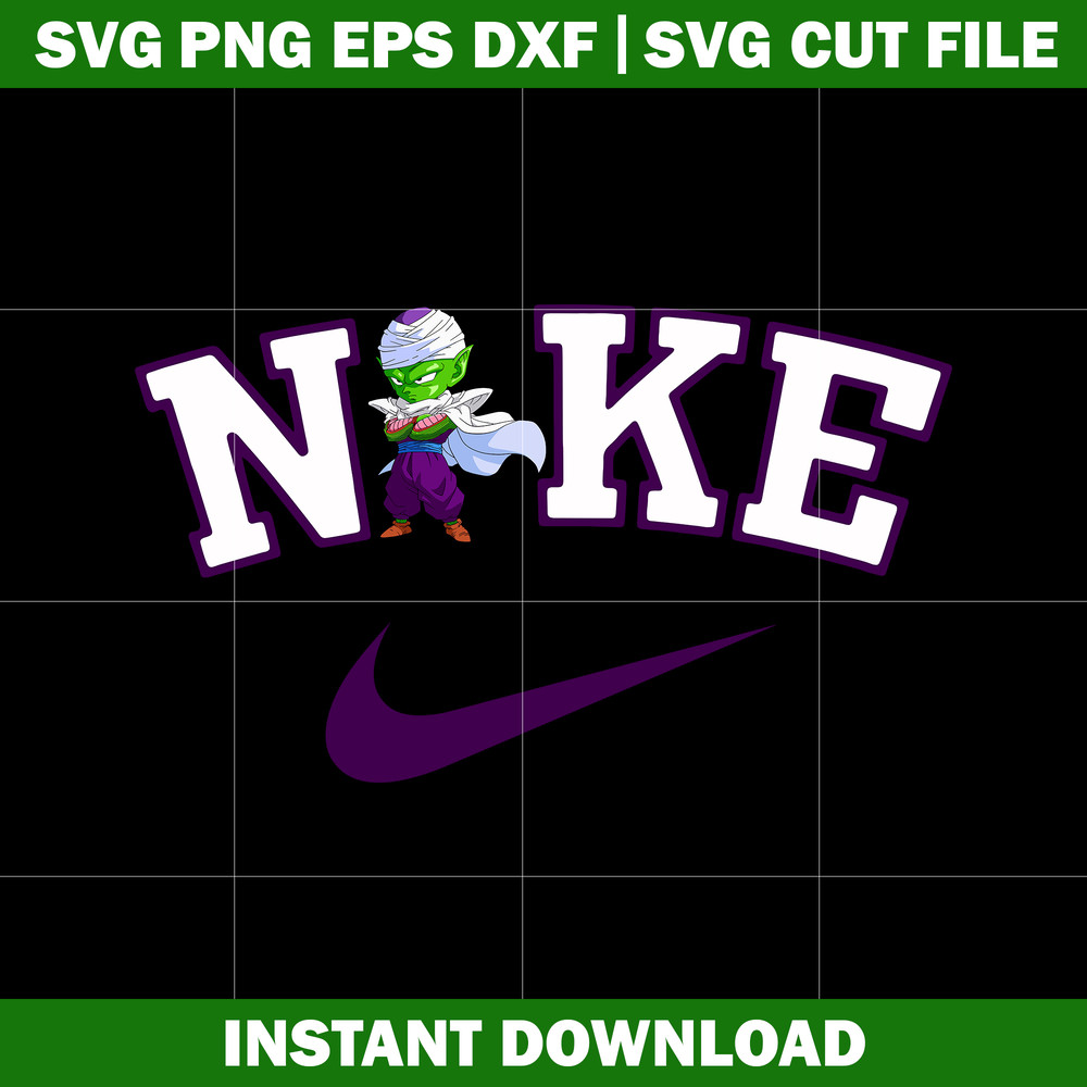 Piccolo Dragon Ball Chibi nike Svg