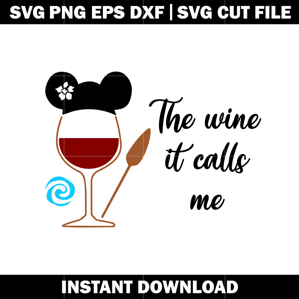 Moana Wine Glass svg