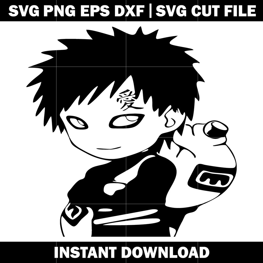 Chibi Gaara by Klandrak on DeviantArt svg