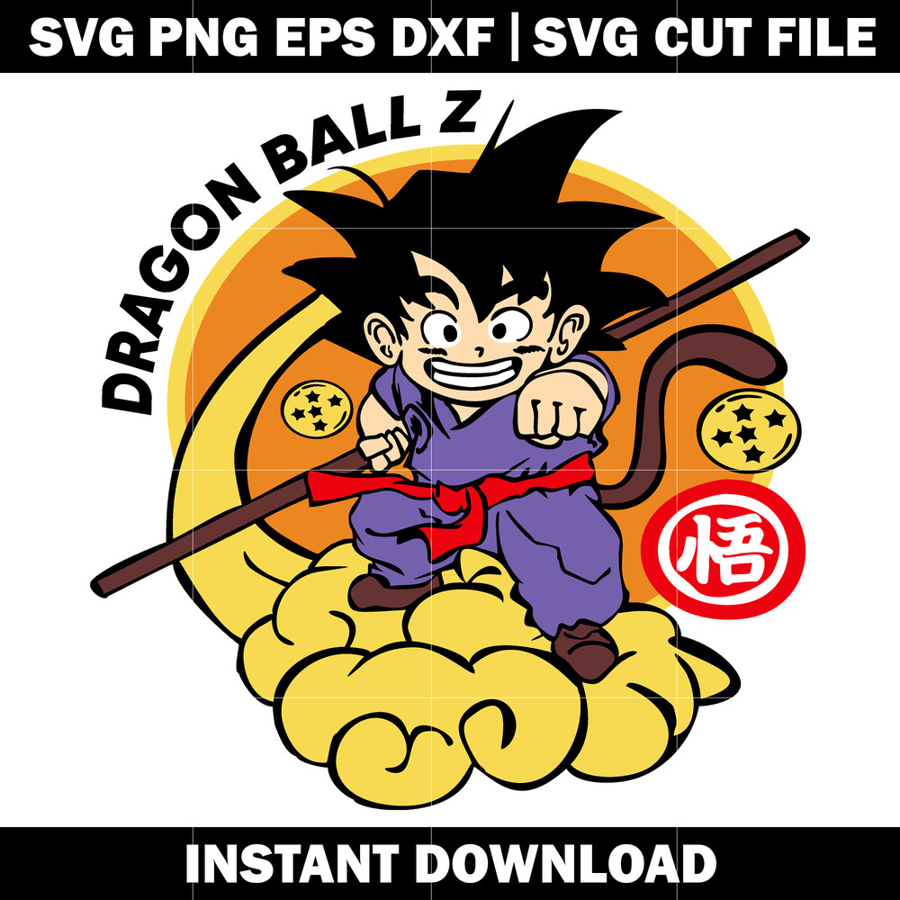 Son goku cartoon svg