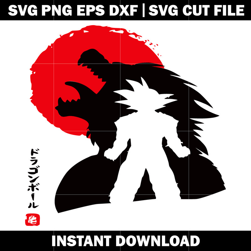 Goku metal posters svg