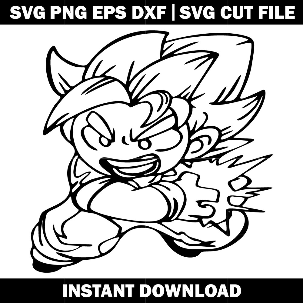 How to Draw Son Goku svg