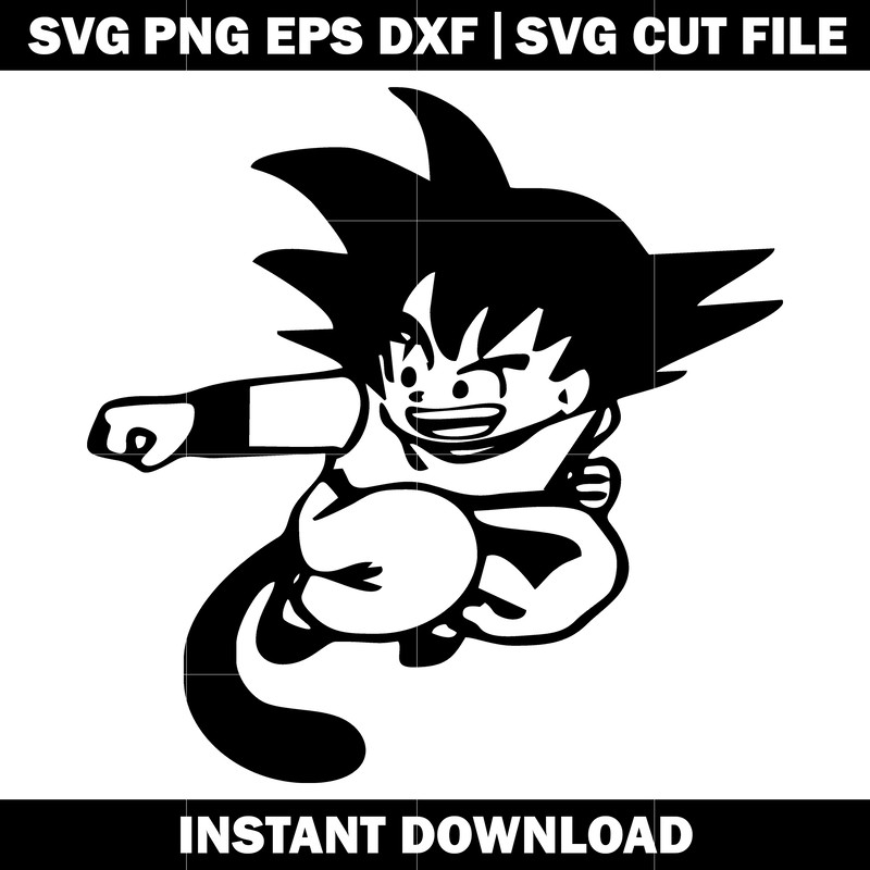 Son Goku Drawing svg