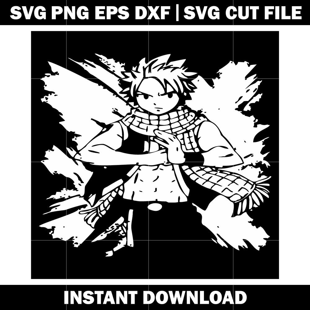 Natsu Dragneel Hurting anime svg