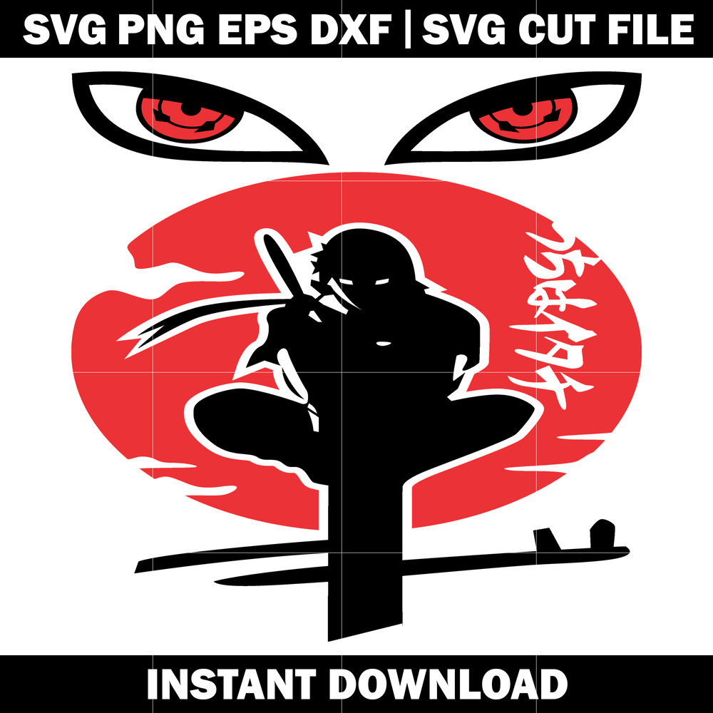 Sharingan Itachi Redmoon anime svg
