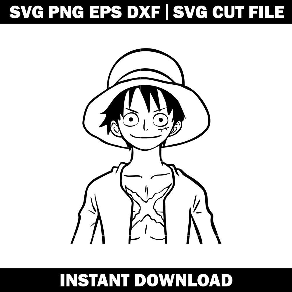Smiling Luffy svg