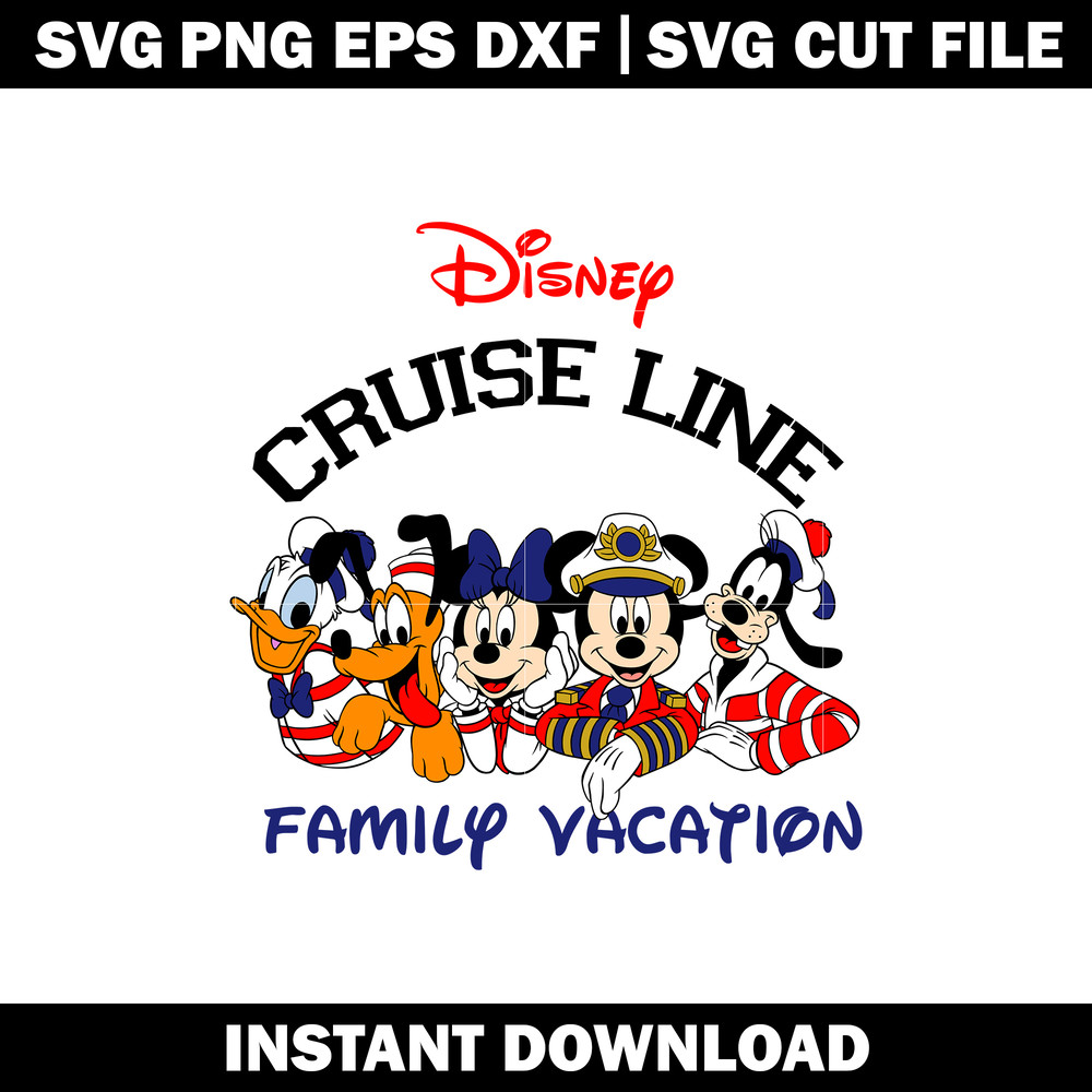 Mickey Friends Disney Cruise Line svg