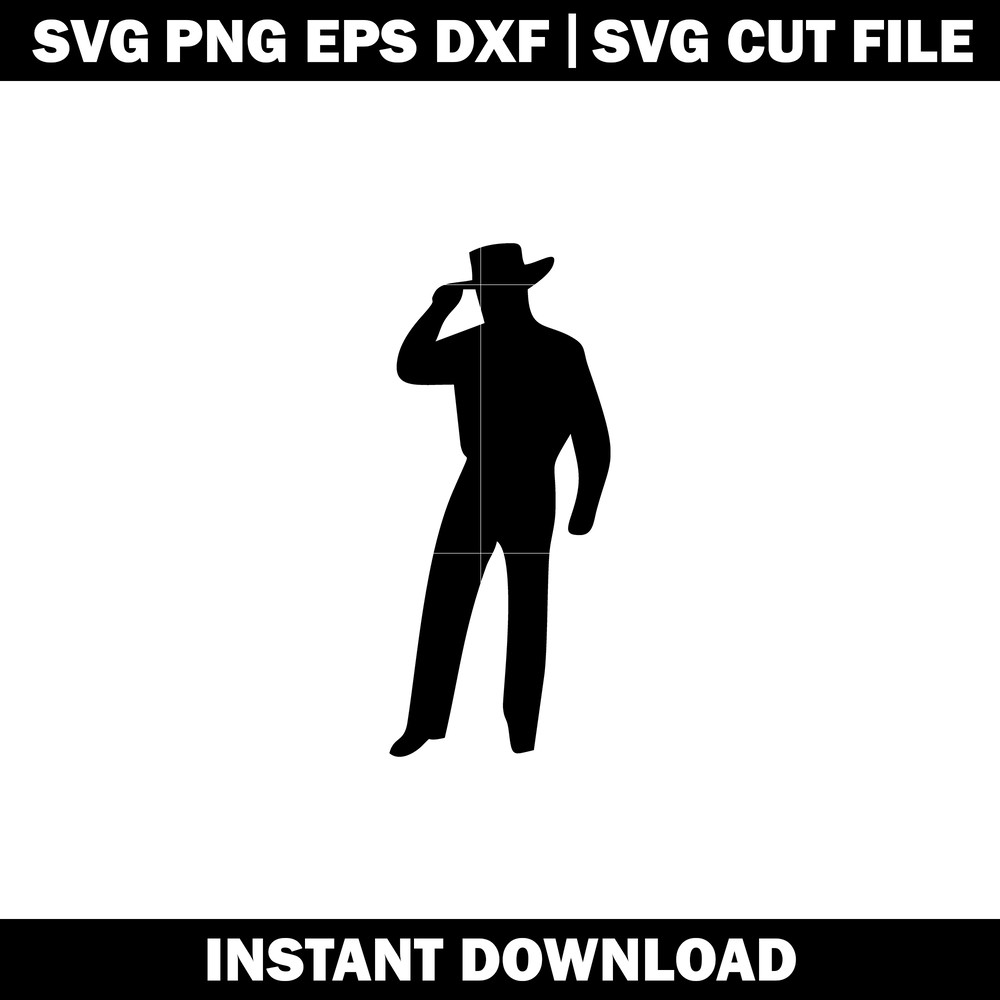 Silhouette Mid Adult Man svg