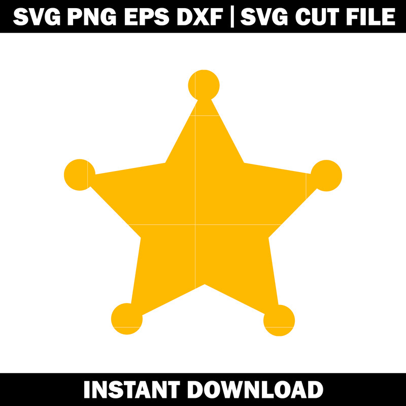 Classic sheriff badge Svg