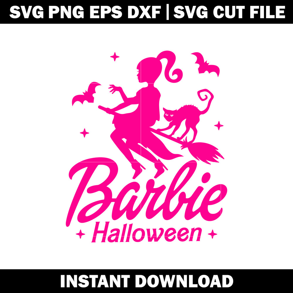 Barbie Witch Spooky Halloween svg