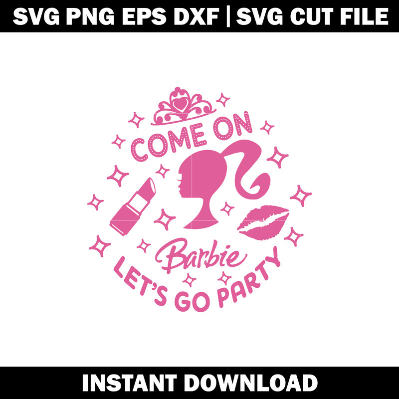 Birthday Barbie Girl Svg