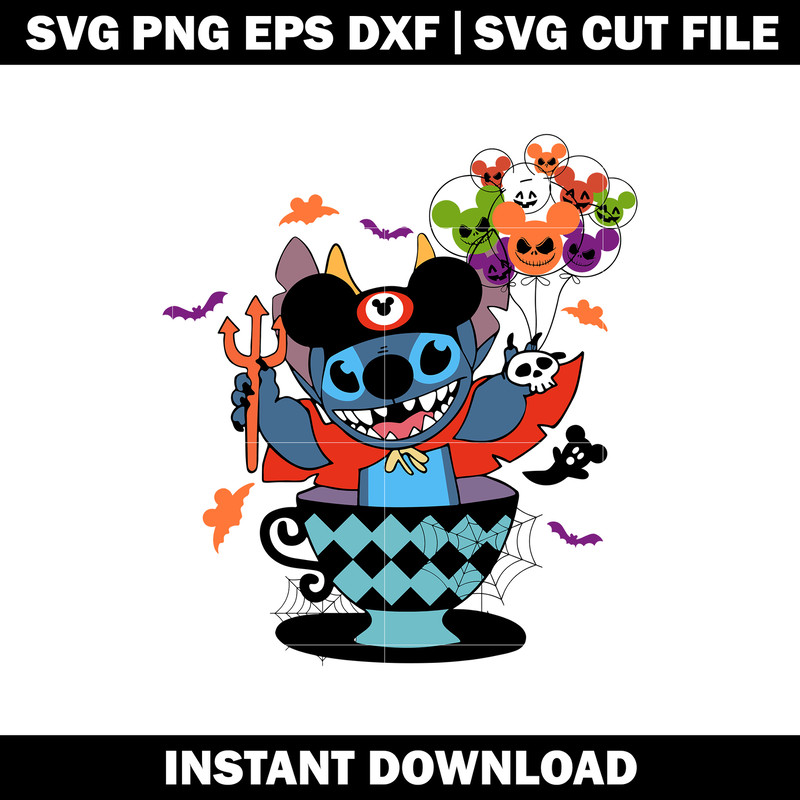 Cartoon Character stitch svg