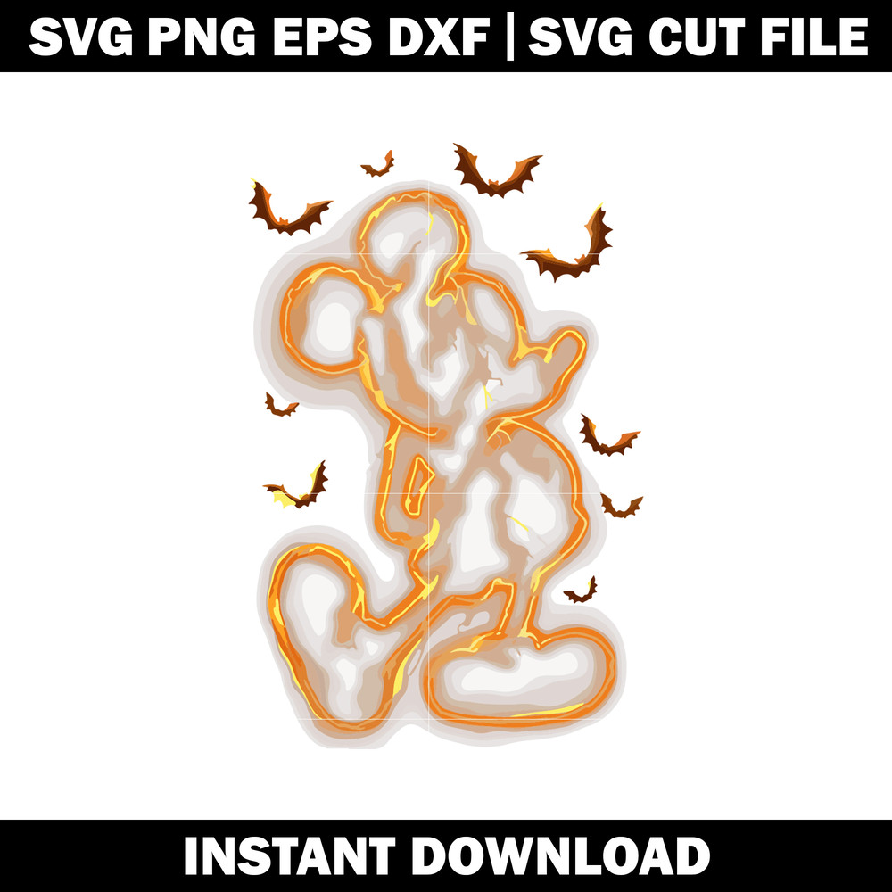 Mickey cartoon halloween svg