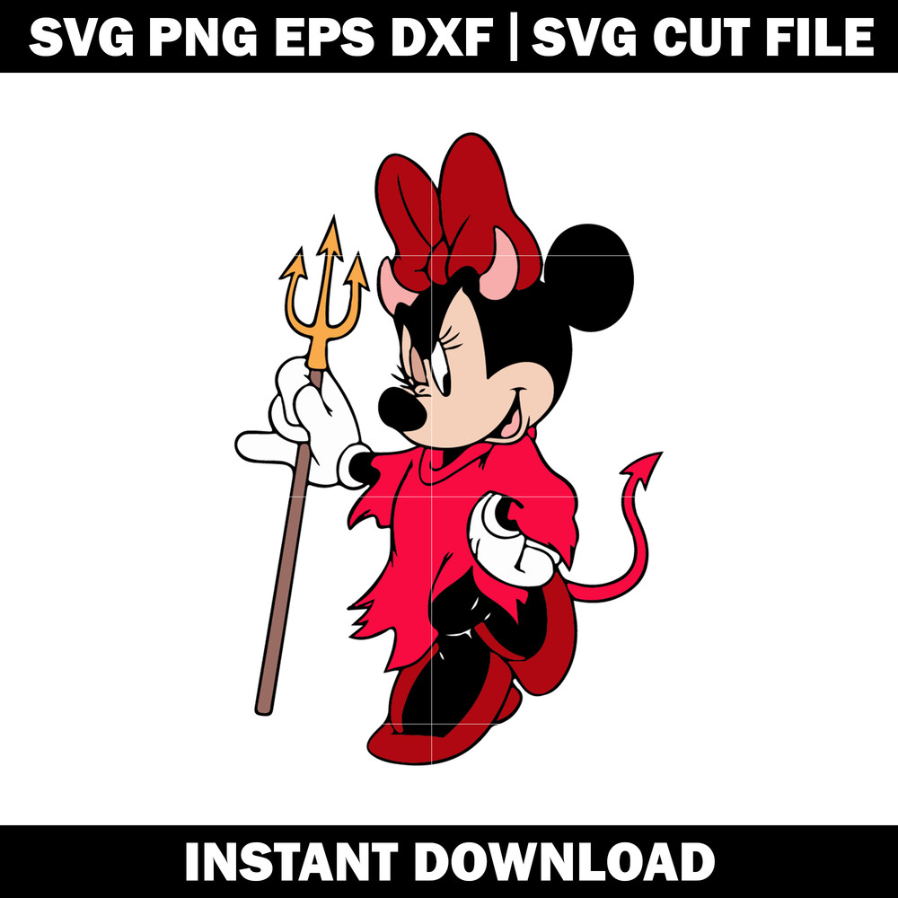 Minnie Mouse in Devil svg