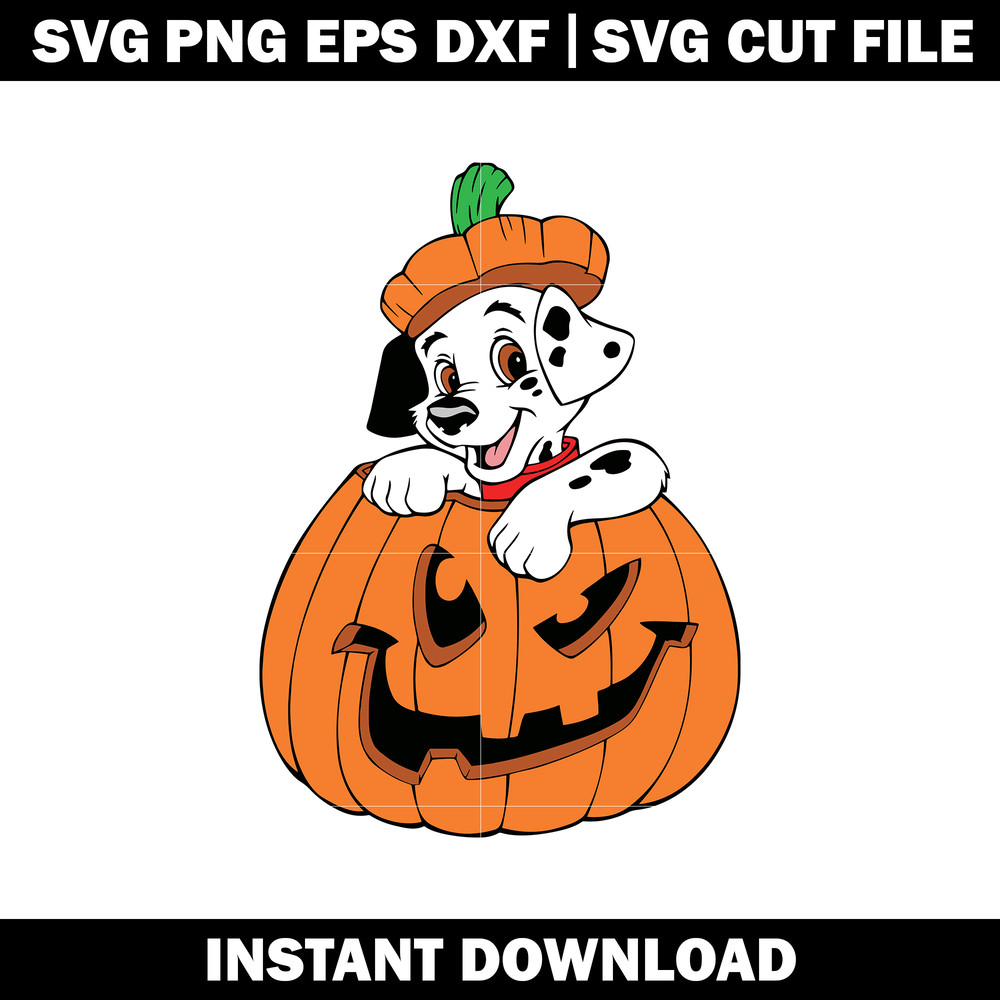 Pumpkin Dalmatian svg