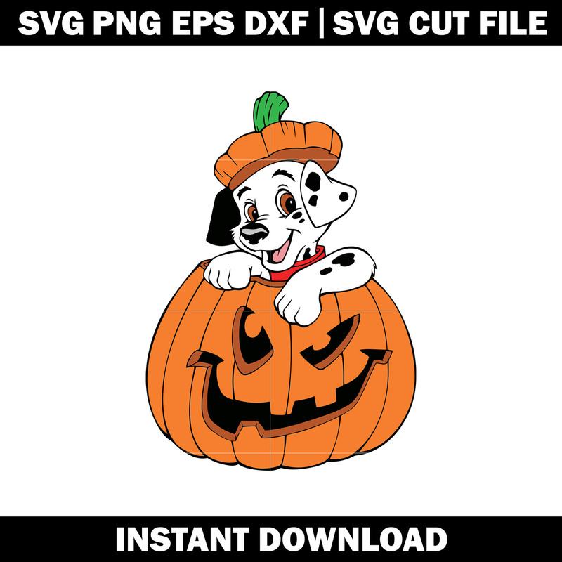 Pumpkin Dalmatian svg