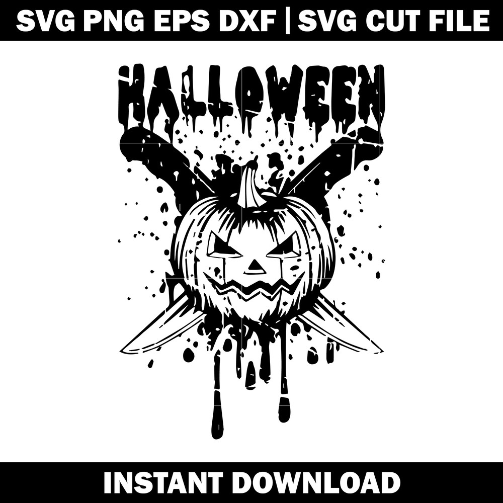 Halloween Pumpkin Knife logo svg