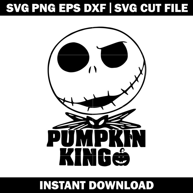 Jack Skellington Pumpkin King svg