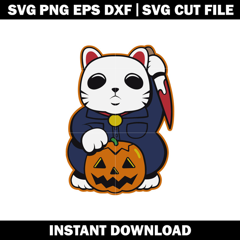 Michael Myers Cat Halloween svg
