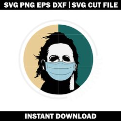 halloween michael myers face mask svg, horror svg, halloween svg, logo shirt svg, digital file svg, instant download.