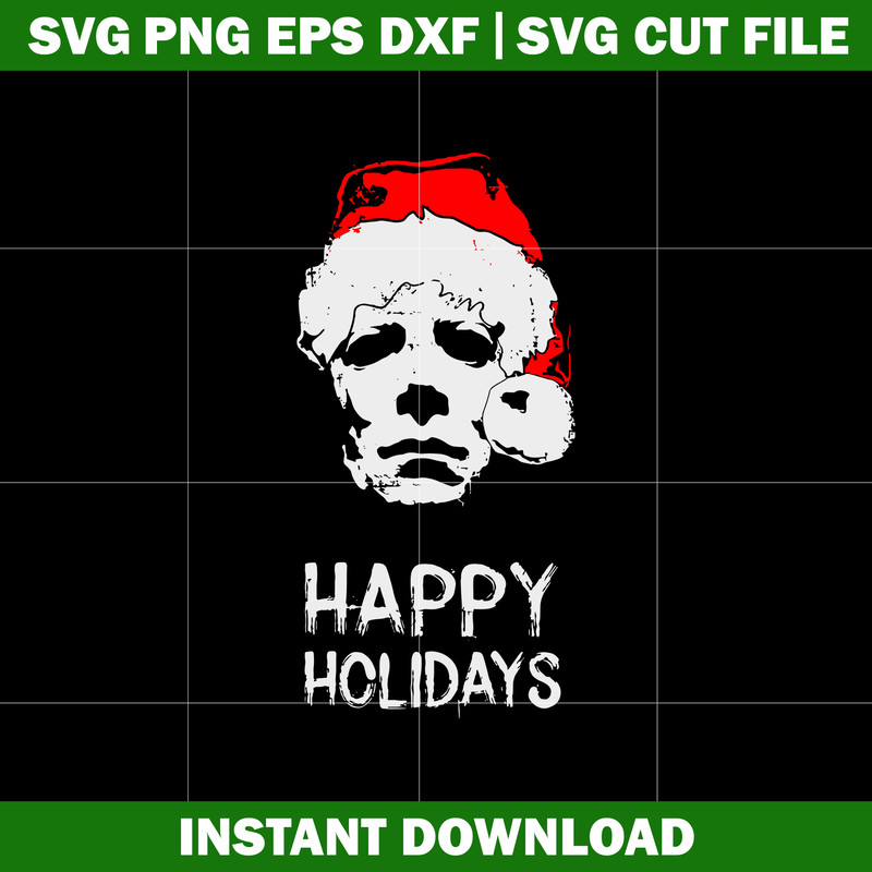 Michael Myers Happy Holidays Horror svg