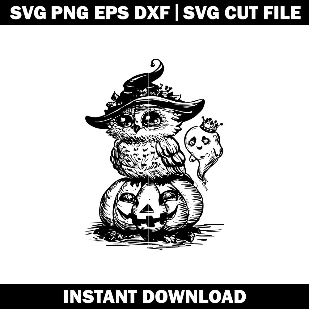 Magic Owl and Her Friend svg