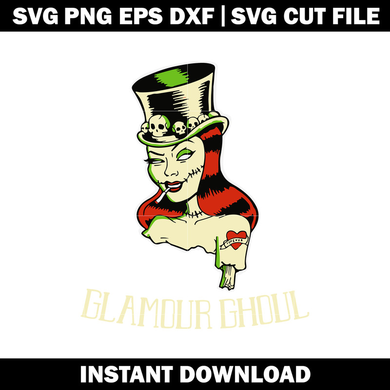 Psychobilly Horror Halloween Glamour svg