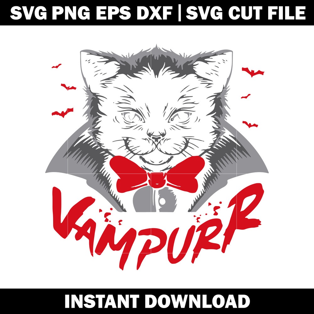 Vampurr Vampire Cat Vampurr Gifts svg