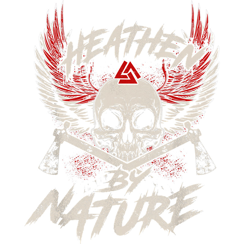 Pagan By Nature Violent By Birth Norse Vikings Axe Wings T-Shirt.png