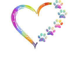 colorful heart paw print dog lovers t shirt - unisex t-shirt