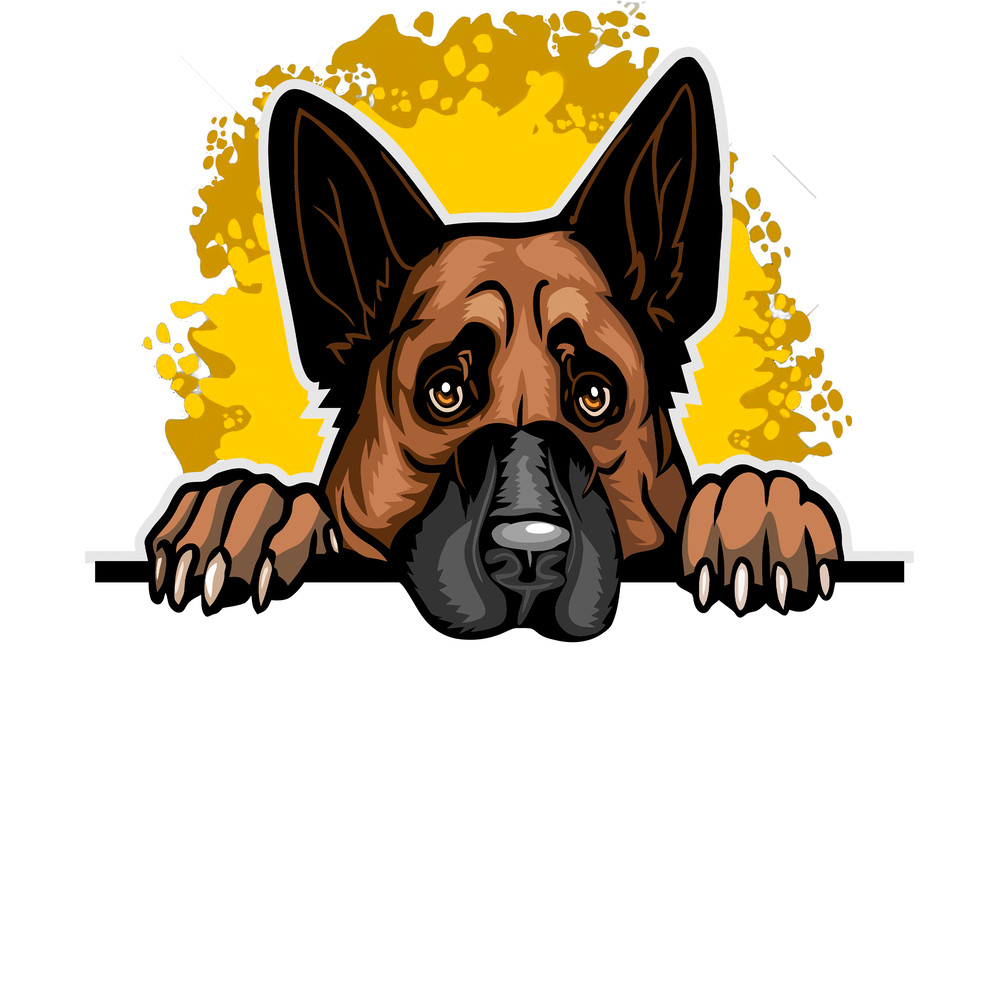 German Shepherd Dog Sticker Long Shirt.png