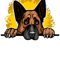 German Shepherd Dog Sticker Long Shirt.png