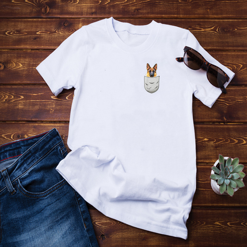 Cute German Shepherd Alsatian Shirt.png