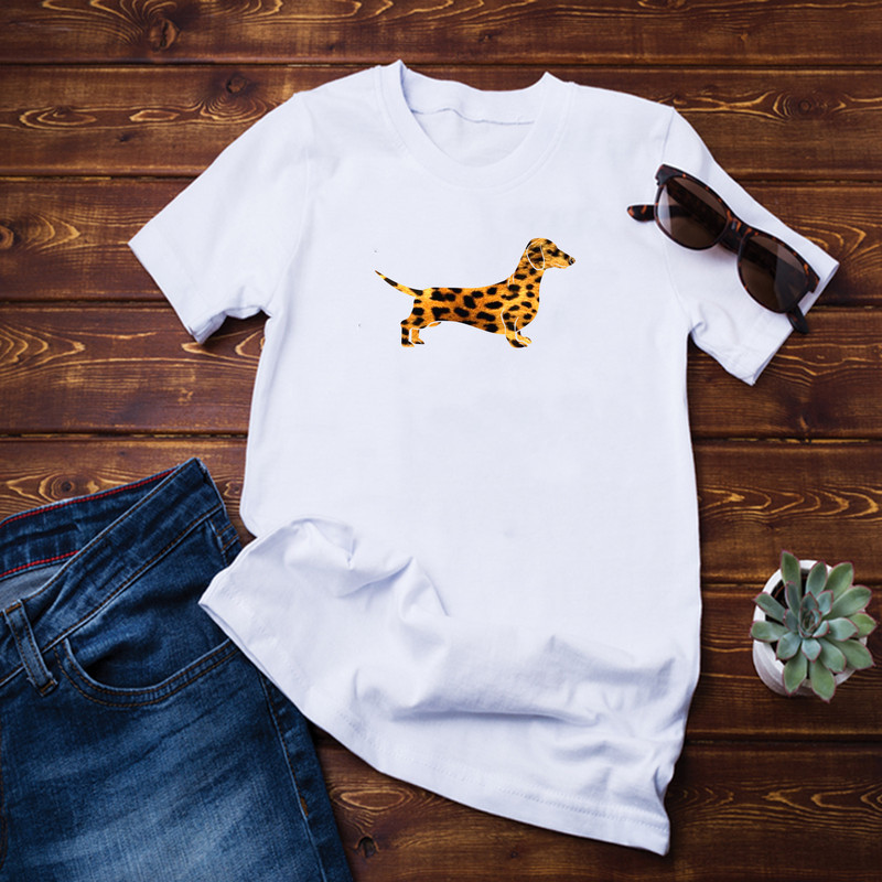 Dachshund Leopard Skin Shirt.png