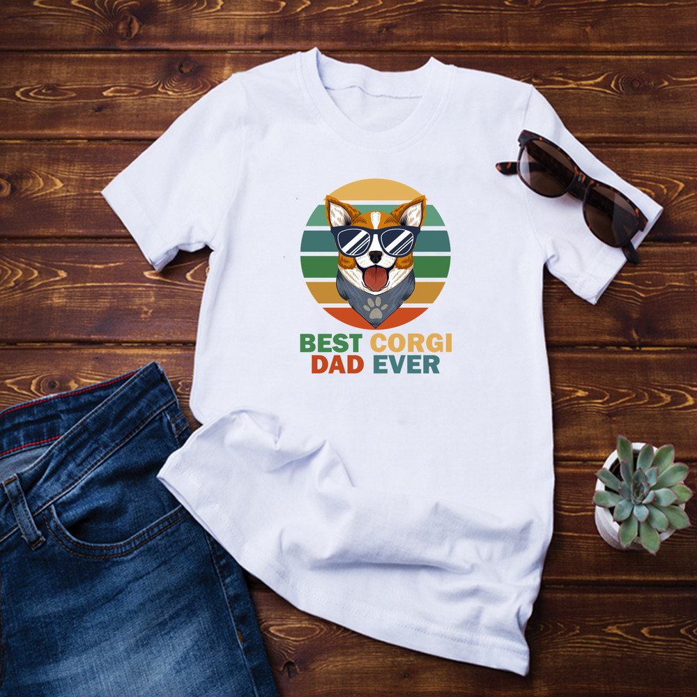 FATHER'S DAY  Best Corgi Dad Ever Shirt.png