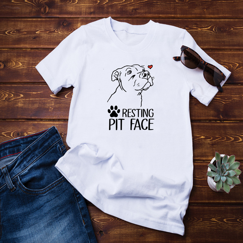 Funny Pitbull Resting Shirt.png