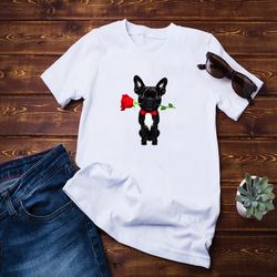 valentines rose dog to shirt
