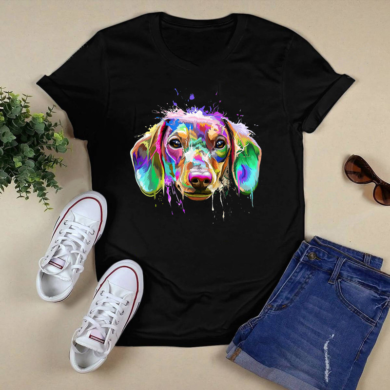 Dachshund Water Color Shirt.png