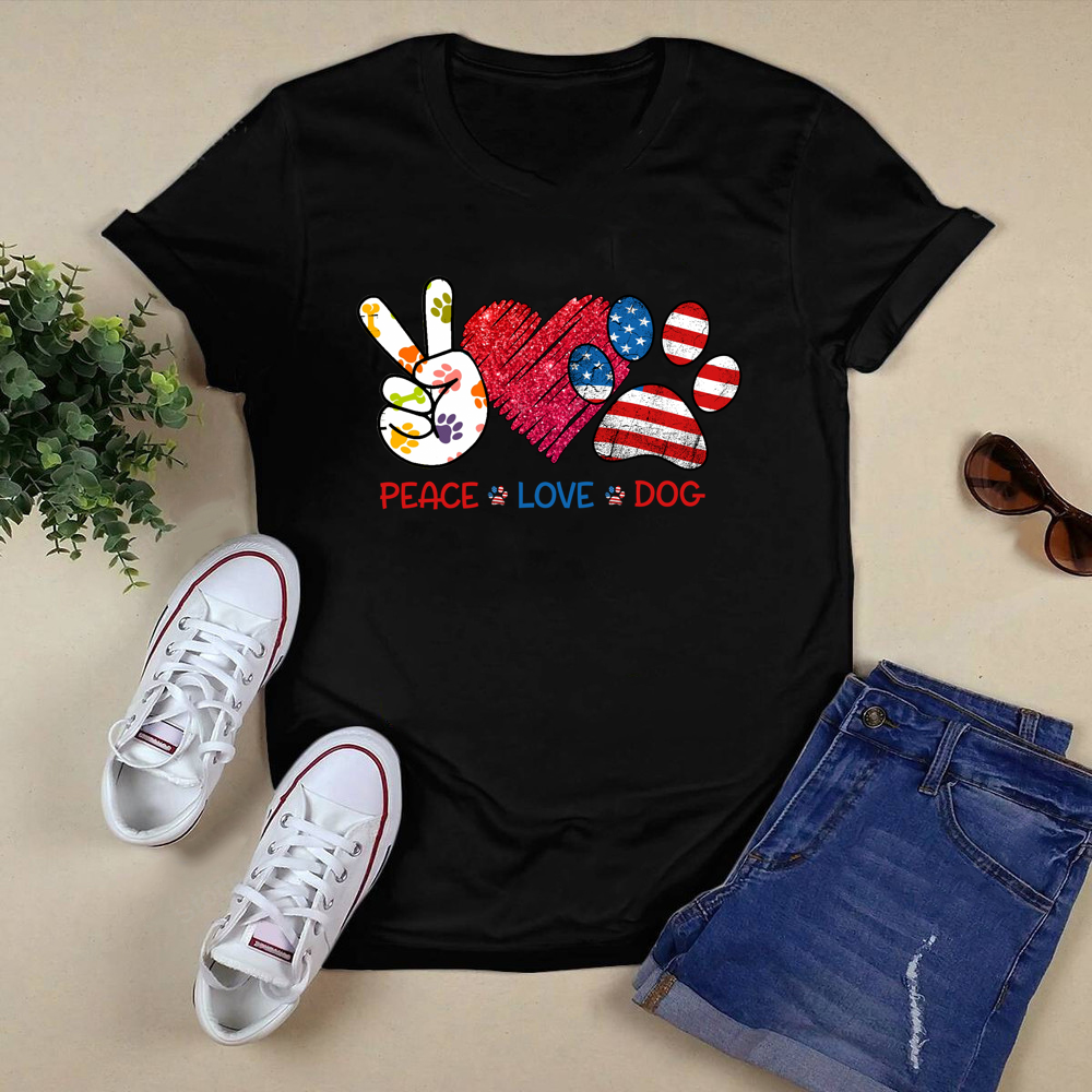 Peace Love Dog Shirt.png