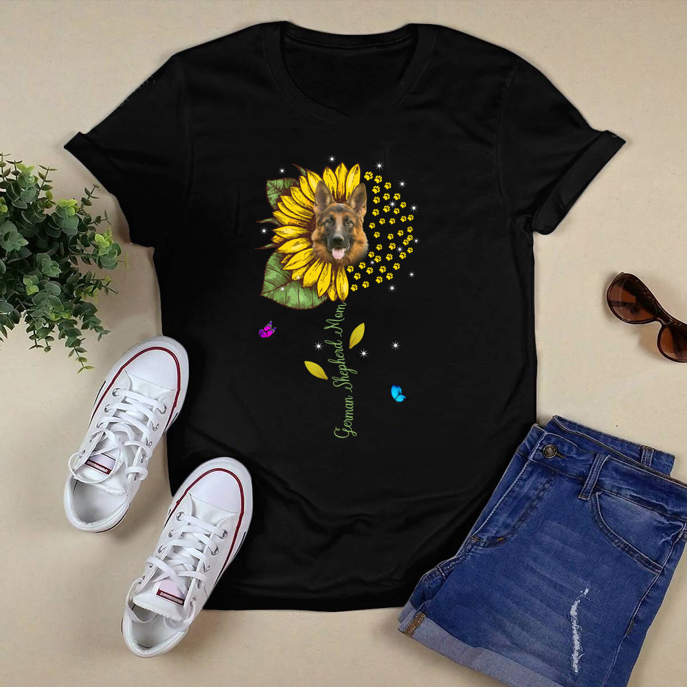 Womens Sunflower German Shepherd Mom Dog Lover Gifts T-Shirt.png