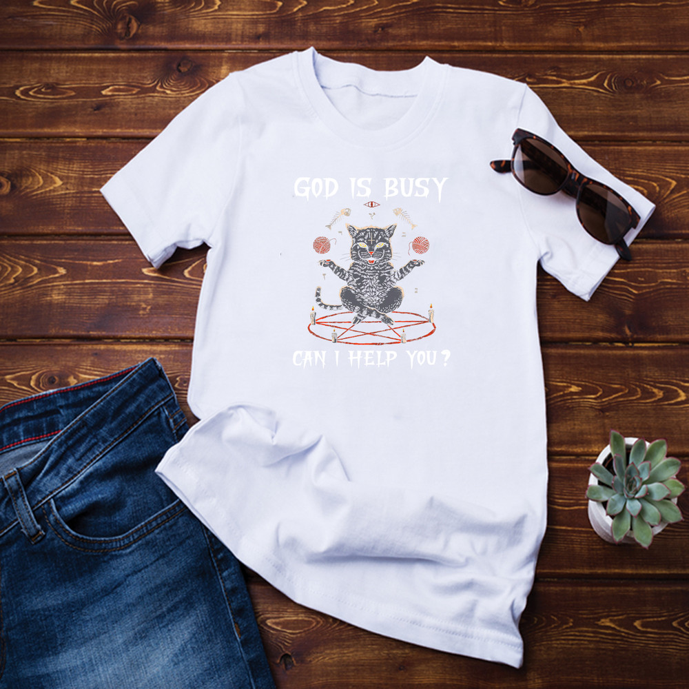 God Is Busy Can I Help You Shirt.png