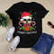 Merry Christmas Cool Skeleton Skull Hat Santa Candy Cane T-Shirt.png